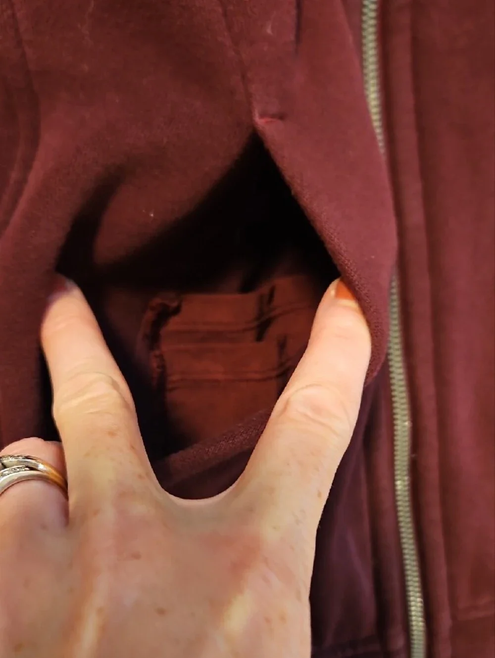 lululemon athletica Burgundy Full-Zip Scuba Hoodie